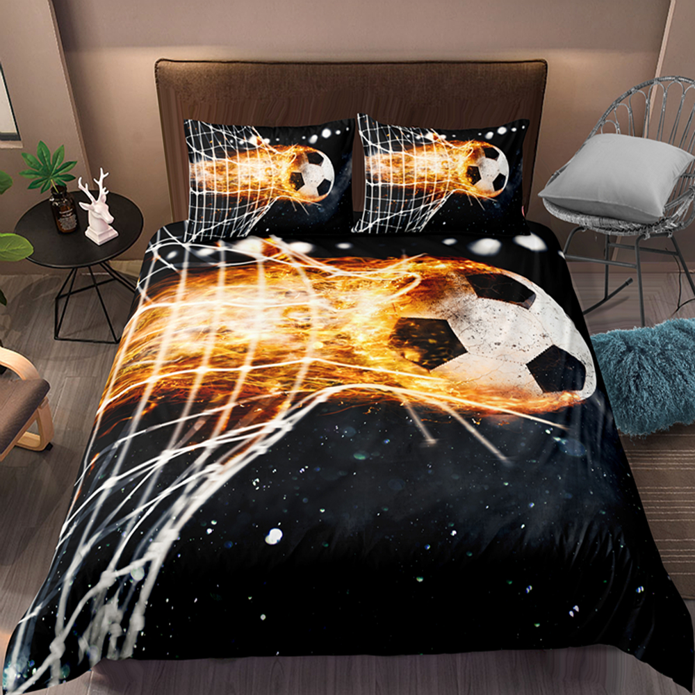 Dropshipping 3D Football Bedding Set Printing Pillowcase Quilt Cover Soccert Duvet Covers Sets Home Textiles Queen King Size