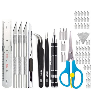 112 Pcs Exacto Knife,Art Knife,Precision Engraving Tool,Stencil Making kit,Modeling Tool Set,Including Art Scissors