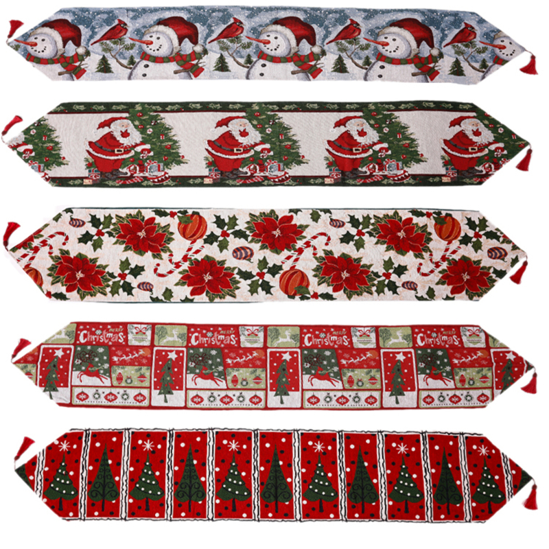 Christmas Table Runner Fashion High Quality Printed Tablecloth Placemat Christmas Decorations For Home