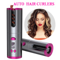 Portable Wireless Automatic Curling Iron Hair Curler Rotating Ceramic Hair Curler USB Rechargeable for LCD Display Curly Machine