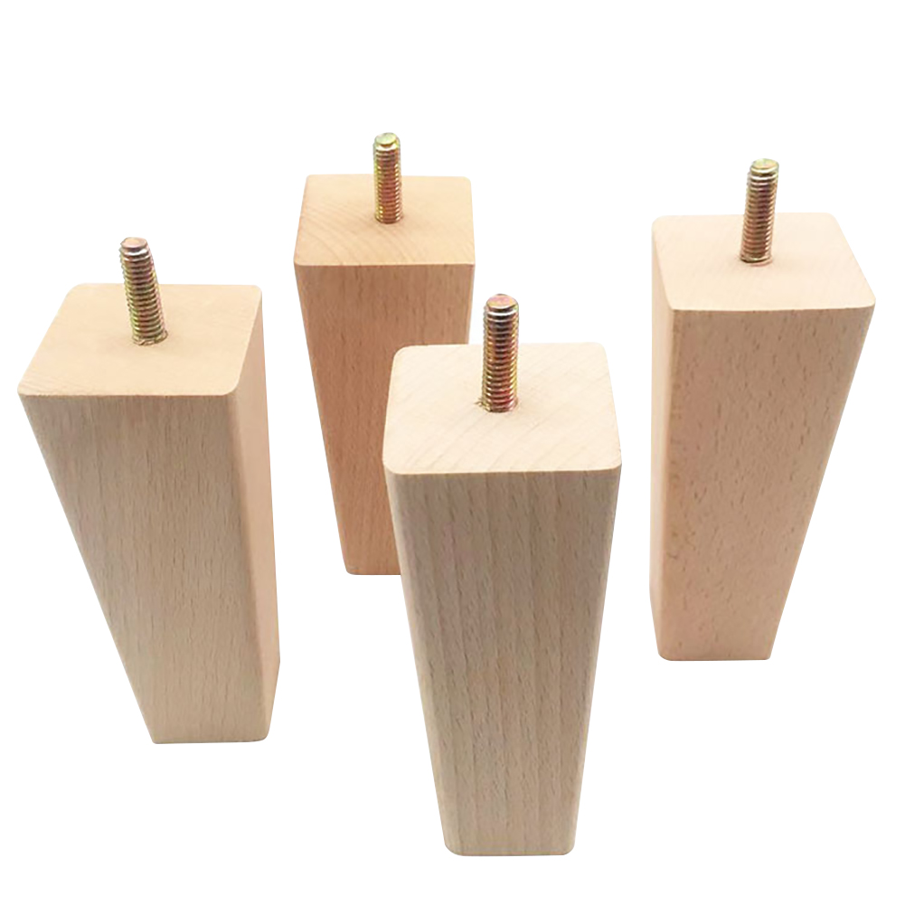 4Pcs Solid Tool Wooden Reliable Replacement Universal Furniture Leg Square Parts Right Angle Table Feet Anti Moisture DIY Home