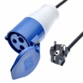 Euro CEE Plug to IEC309 332C6 Power Cords, 16 Amps, 250V, H05VV-F 1.5mm Cable,332P6 inlet to plug into Schuko Outlet Socket