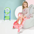 Folding Baby Potty Infant Kids Toilet Training Seat 2 Adjustable Levels Ladder Toilet Training With 2cm Thicken Soft Cushion
