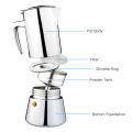 Press Coffee Maker Espresso Stovetop Stainless Steel Moka Pot Cafetiere Large Capacity Manual Cafetiere Coffee Containers
