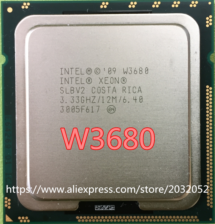 Intel Xeon W3680 12M/3.33G/Six Core CPU Processor SLBV2 LGA1366 Is equal to the X5680 I7 980 (working 100% Free Shipping)