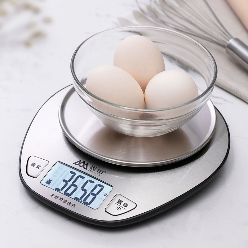 Original Xiaomi Youpin Xiangshan Electronic Kitchen Scale Silver Accurate Weighing Stainless Steel Scale High Precision Sensing