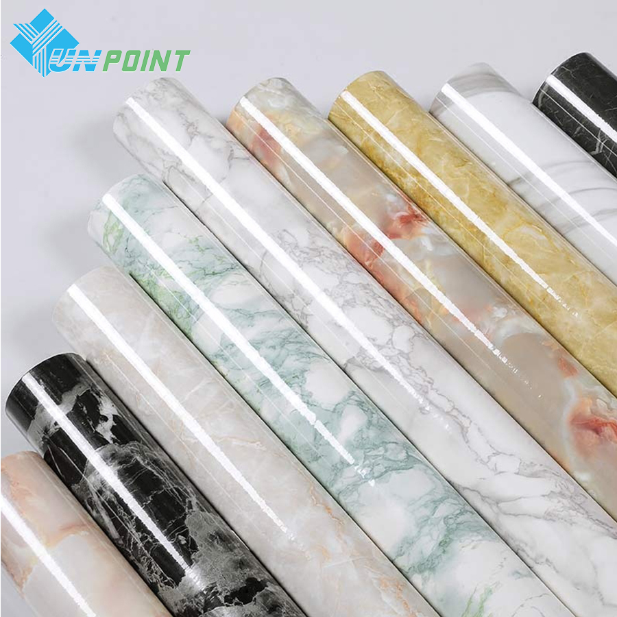 Modern Marble Sticker Bathroom Waterproof Wall Sticker Kitchen Bar Counter Decorative Film Furniture Self-adhesive PVC Wallpaper