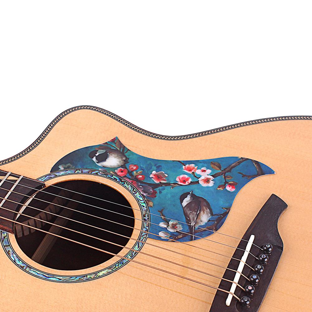 Universal Folk Acoustic Guitar Pickguard Love Bird Pattern Pick Guard Sticker for 41inch Guitar Musical Instrument Accessories