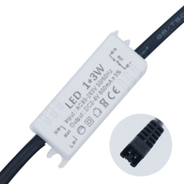 LED Driver DC2-4V 1*1W 1*3W 300mA 600mA Power Supply Light Transformers for LED Downlight Lighting AC85-265V