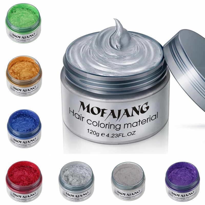 Mofajang Style Styling Products Hair Color Wax Dye One-Time Molding Paste Hair Dye Wax Make Up