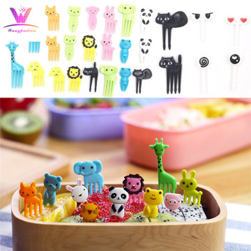 36Pcs Lovely Animal Food Fruit Forks Snack Dessert Forks Food Picks Bento Accessories Kitchen Utensils Lunch Decor 30DEC04