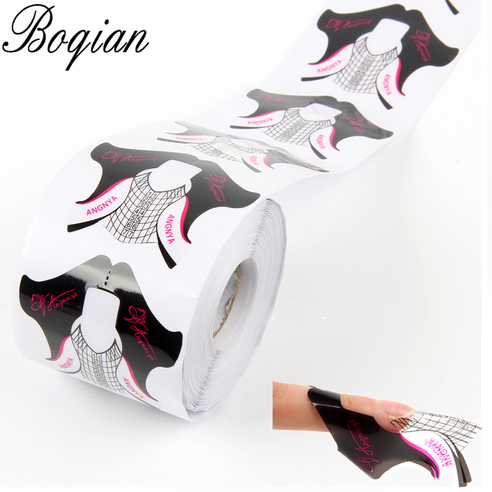 BQAN Professional 300pcs/roll Alloy Nail Form Tips Nail Art Guide Extension French DIY Tool Acrylic UV Gel Nail Art Tool