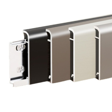 Clip-on aluminum skirting boards