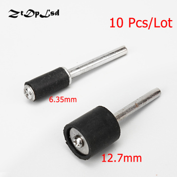 ZtDpLsd 10 Pcs Band Mandrel 3.1mm Shank Rotary Tool Nail Drill Bit Abrasive Tool 6.35 12.7mm Sandpaper Circle Non-slip Shank