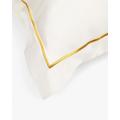 19 Momme Envelope Silk Pillowcase With Gold Piping Queen Standard