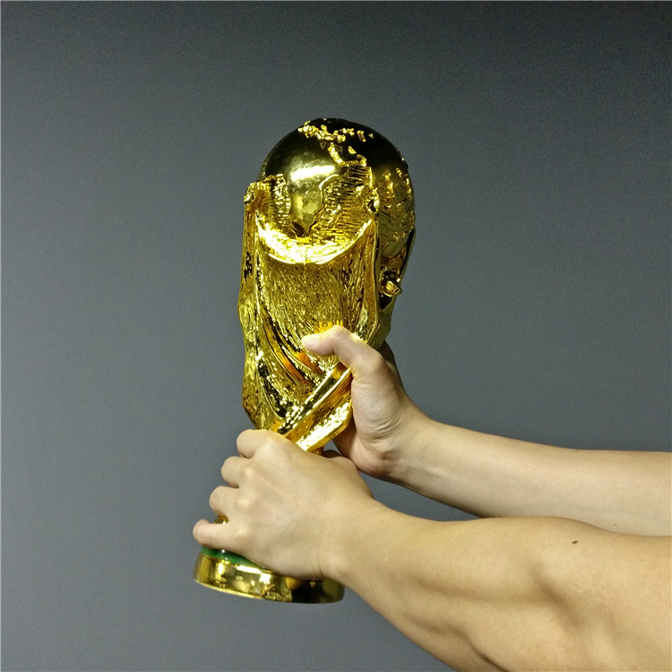 2018 france edition Europe Golden Color Resin World Cup Football Champion trophy Souvenir Mascot Toy for soccer fans Souvenir