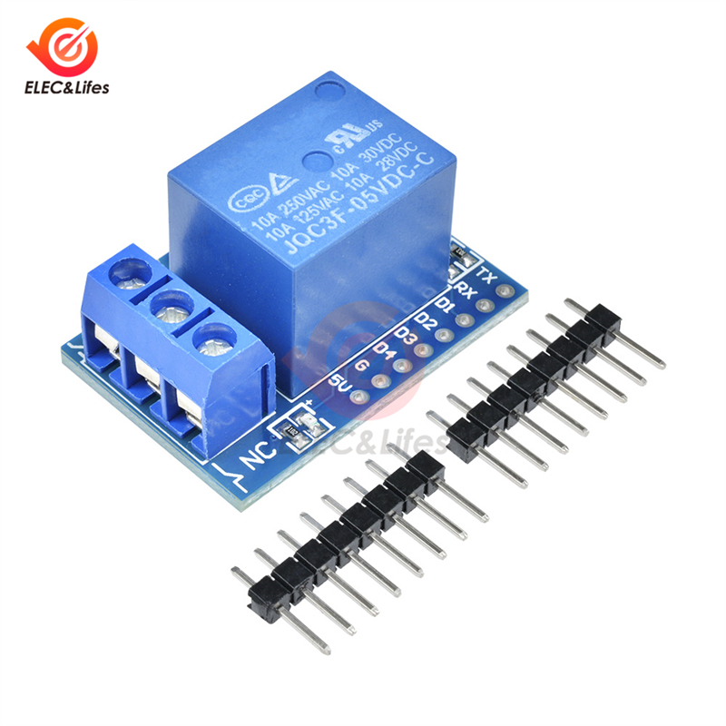 For Wemos D1 Mini Relay Module Shield One Channel ESP8266 Development Board D1 Mini 5V for Arduino DIY Kit