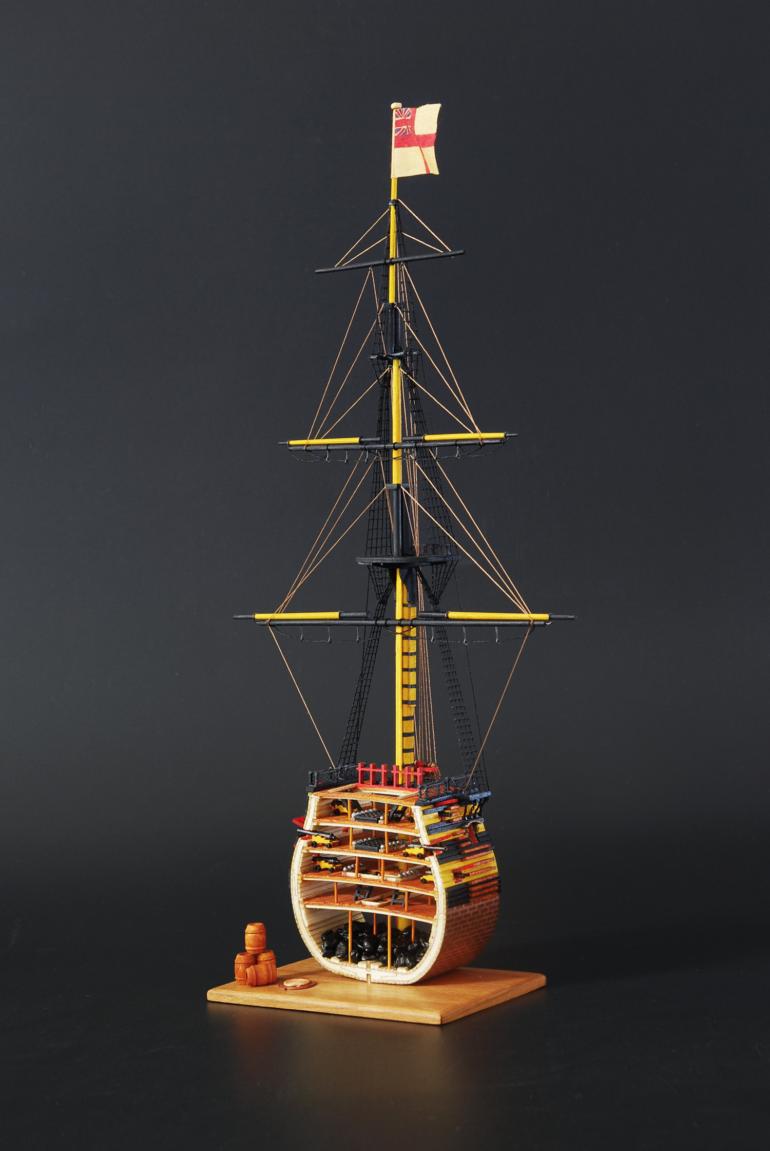 Sailboat model assembly kit HMS Victory cross section wooden model building kits