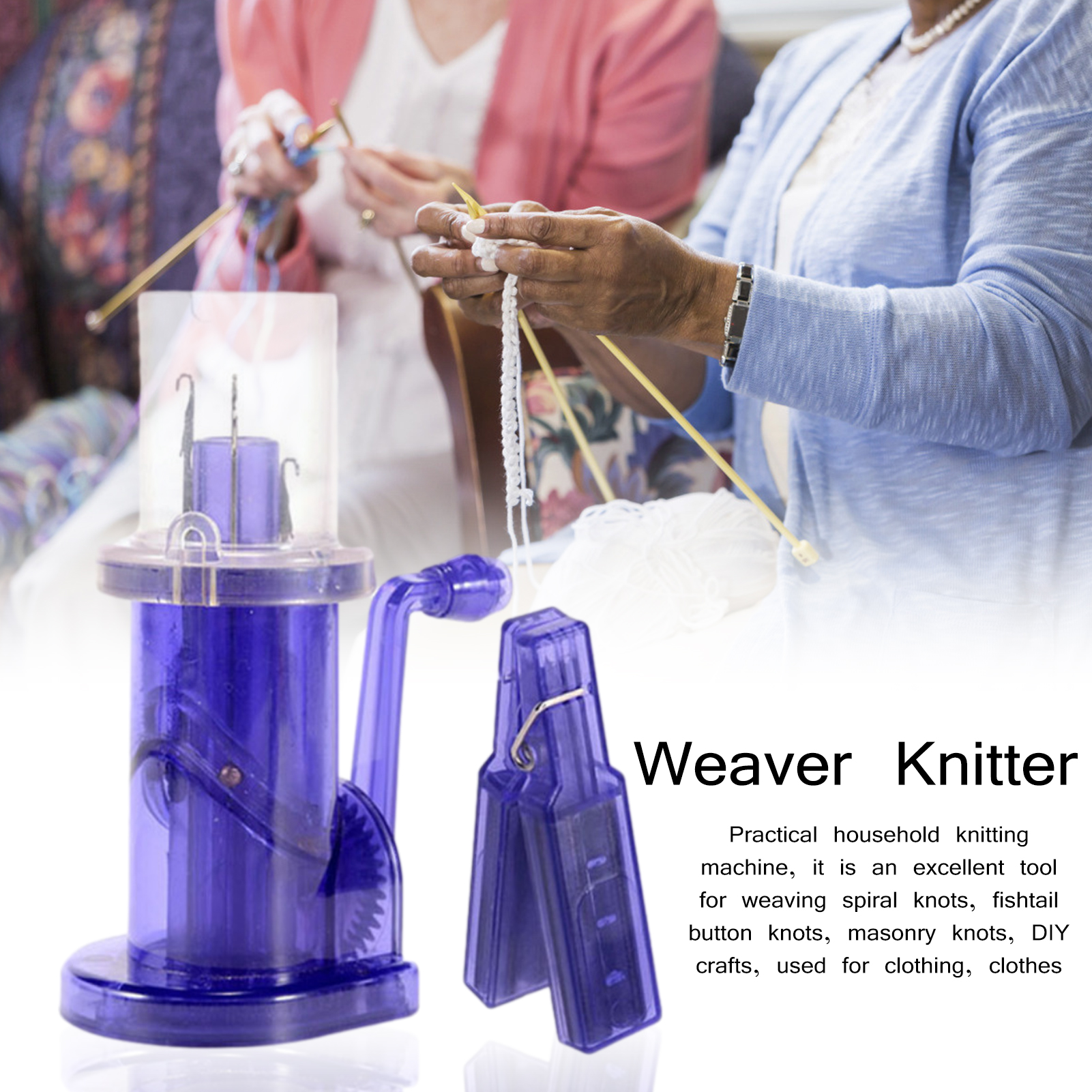 Hand-Operated Knitting Machine Sewing Tool For DIY Bracelet Weave Spool Knitter Wind /winder/rope/lace Embellish Knitting Tool