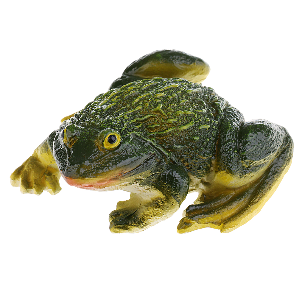 1x Green Frog Resin Ornament Craft for Home Garden Yard Scene DIY Accessory