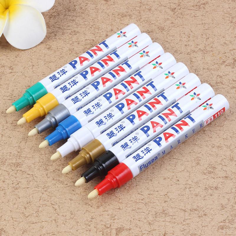 HOT SALE 1PC 12 Colors Paint Marker Pens Tyres Cars Waterproof Universal Paint Marker Doodle Usefully Dropshipping Colorful