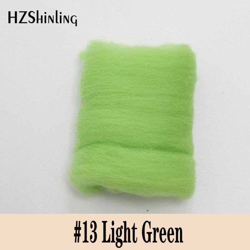 5 g Super Soft felting Short Fiber Wool Perfect in Needle Felt and Wet Felt Light Green