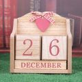 Vintage Wooden Calendar Month Date Display Eternal Blocks Photography Props Desktop Accessories Home Office Decoration