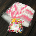 100PCS Kawaii Heart Transparent Cookies Candies Bag Self-adhesive Birthday Christmas Food Handmade Baking Gift Packaging Bags