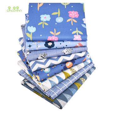 Chainho,8pcs/Lot,New Cartoon Series Twill Cotton Fabric,Patchwork Cloth,DIY Sewing Quilting Fat Quarters Material For Baby&Child