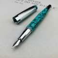 Resin Fountain Pen Metal Ink Pen F Nib Silver Clip Stationery Office School Supplies Writing Gift