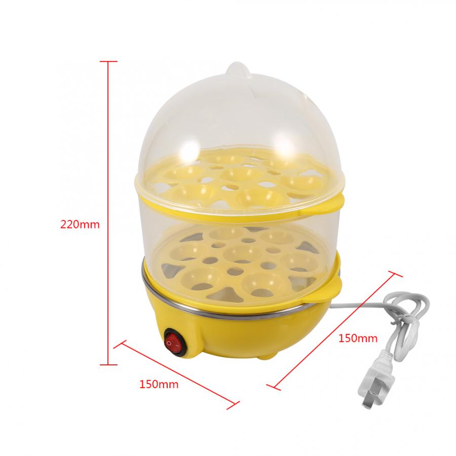 Multifunctional Electric Eggs Boiler 220V 50HZ Double Layer 14 Egg Electric Egg Boiler Cooker Mini Steamer Poacher Cookware