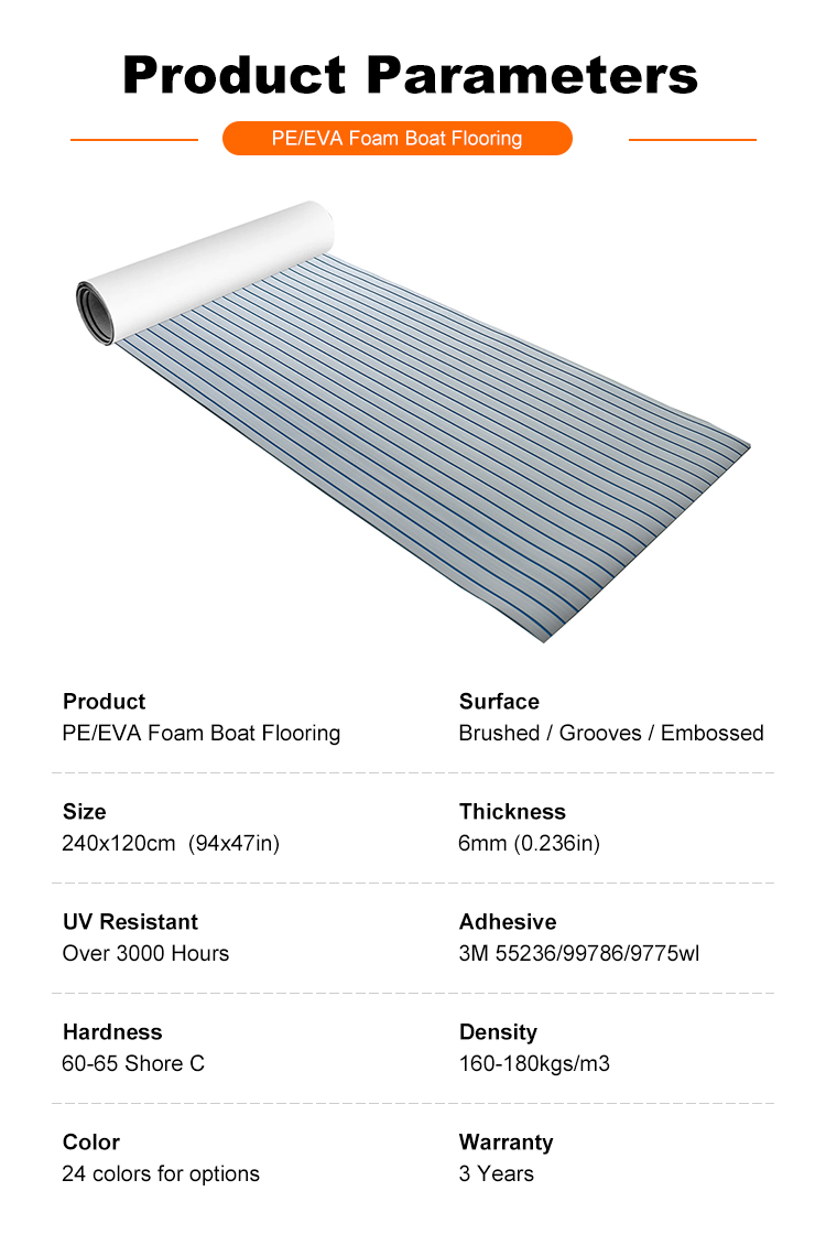 Custom-cut EVA marine flooring mat for outdoor stairs
