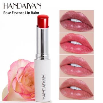 HANDAIYAN 1pc Natural Rose Essence Glitter Lipstick Moisturizing Lip Balm Waterproof Long Lasting Women Cosmetics Makeup TSLM2