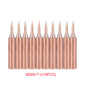 10PCS/Lot Copper Solder Iron Tip 900M-T-K/SK/I/IS/B/1C/2C/3C/4C/0.8D/1.2D/1.6D/2.4D/3.2D/SB Welding Head For 936 Soldering Tool