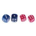 20pcs/Pack Pearlized Opaque 6 Sided Dice Role Play Game Accessory Pink+Blue