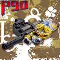 Electric Burst P90 Graffiti Toy Gun Plastic CS Game Laser Sight Silencer 9mm Hydro Balls Paintball Boys Toys Outdoor Pistol Gift