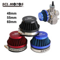 SCL MOTOS 50mm 60mm Universal Motorcycle Air Filter Intake Mushroom Head Air Cleaner For Off-road ATV Quad Dirt Pit Bike
