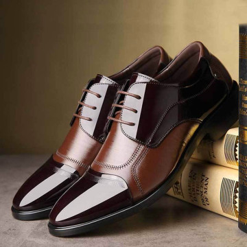 Wedding Dress Shoes Men Leather Casual Shoes Breathable Oxford Shoe with Heel Business Social Shoe Male Chaussure Homme 2020