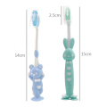 4pcs/Set Kids Toothbrush Cute Cartoon Bear Rabbit Silicone Soft Tooth Brush Anti Slip Portable Teeth Brushes For Children Baby