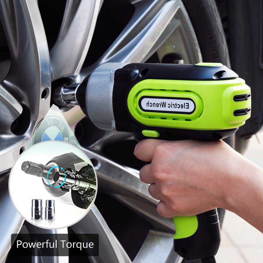 E-HEELP 3-in-1 Car Electric Hydraulic Jack with Inflator Pump LED Electric Impact Wrench Multifunctional Digital Jack