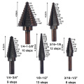 Step Drill Bit Set Hss Cobalt Multiple Hole 50 Sizes SAE Step Drills 1/4-1-3/8 3/16-7/8 1/4-3/4 1/8-1/2 3/16-1/2 Drill Bits