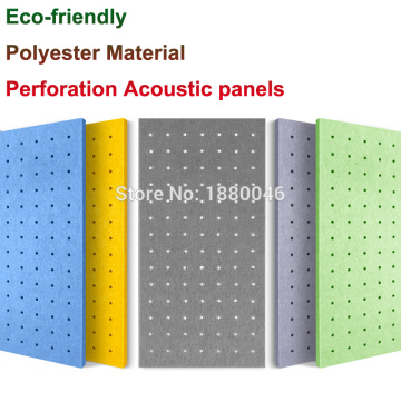 1box 10pcs New arrival Perforated sound absorber Eco-friendly Polyester Material acoustic panels acoustic treatment wall panels