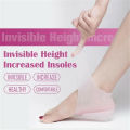 Silicone Invisible Height Insoles Lifting Increase Socks Unisex Foot Protection Pad Heel Cushion Hidden Insole For Women Men