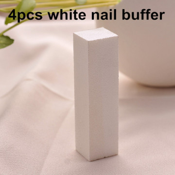 MAOHANG 4PCS/LOT Nail Polish Manicure Nail Block File Buffer Pedicure Nail Buffer Tools White Nail Files