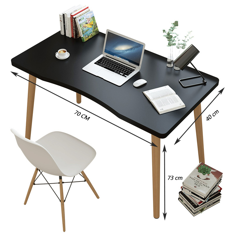 Solid Wood Computer Laptop Desk Nordic Style Office Desk Computer Table Wooden Standing Desks for Home Office Living Room 70x40