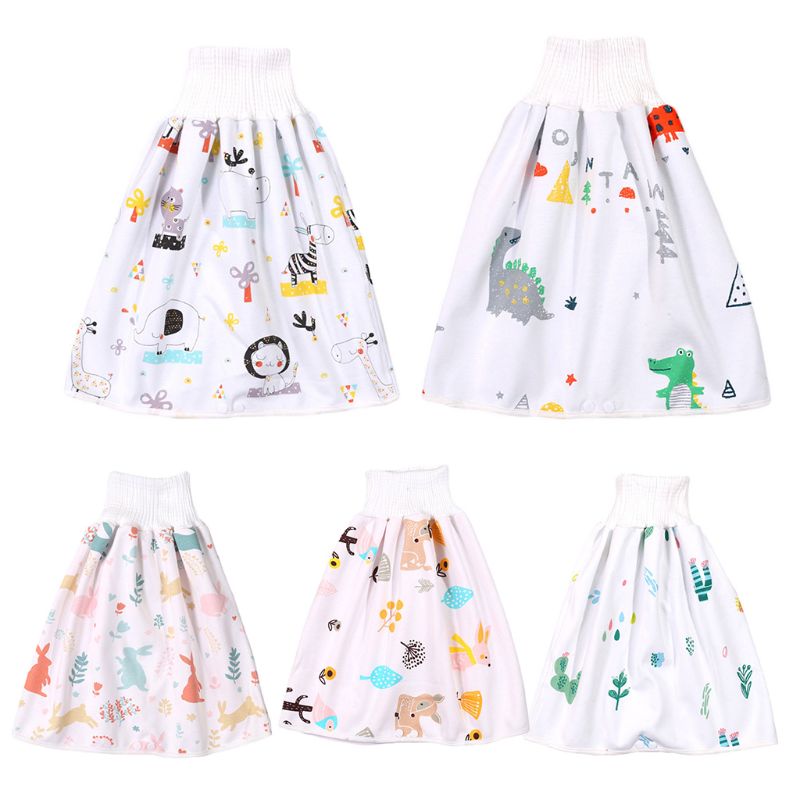 Diaper Skirts Baby Waterproof Cotton Training Pant Cloth Colorful Animal Dinosaur Diaper Skirt K1MA