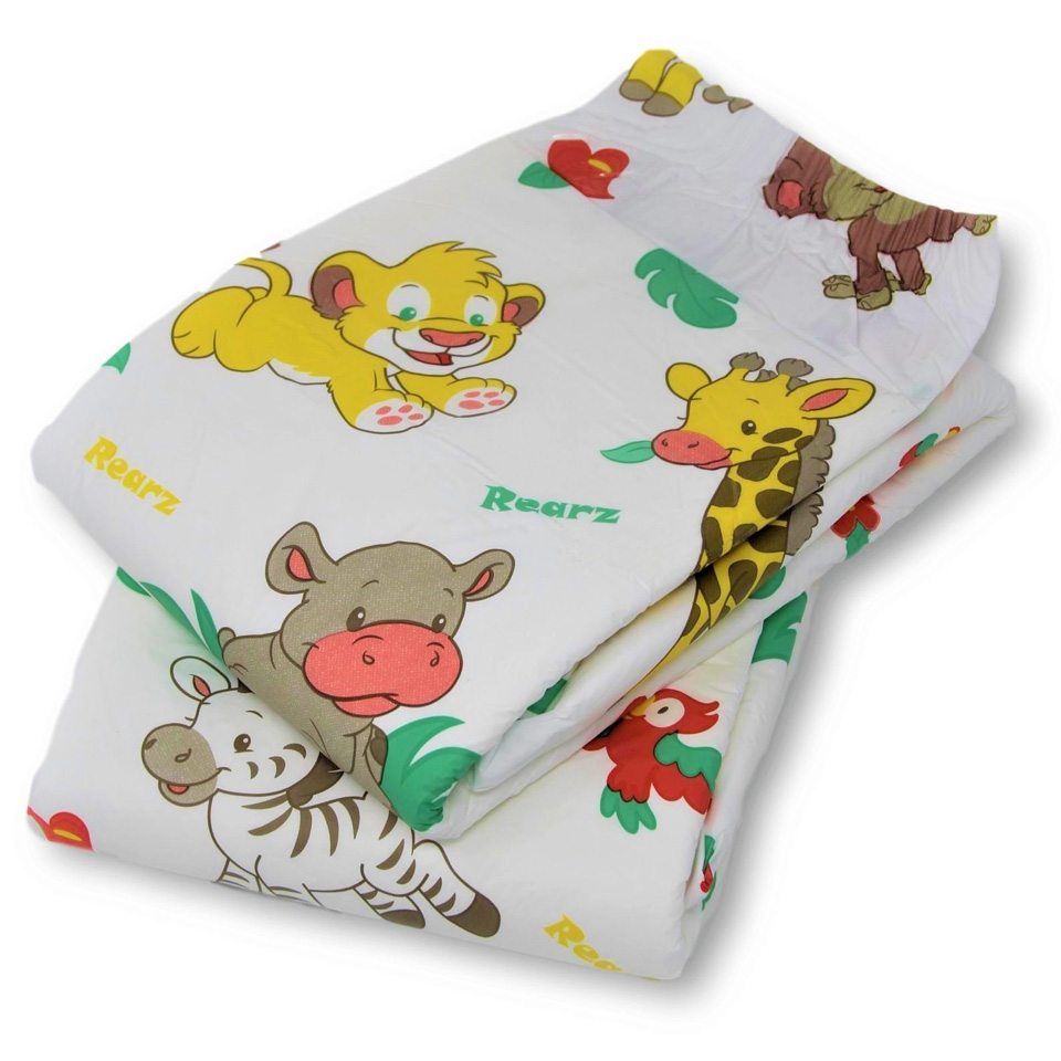New Style 10 Pcs Of A Package ABDL Adult Diaper 6000ML M Size With Pig Printing Adult Baby Diapers For Baby Girl For Baby Boy