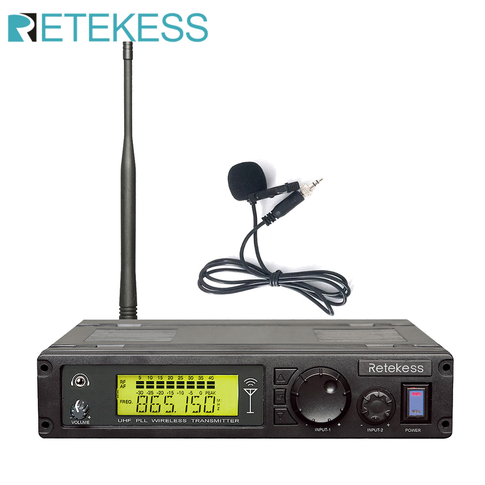 Retekess T123 RF Wireless Conference System Simultaneous Interpretation Mono Desktop Audio Transmitter + Microphone for Meeting