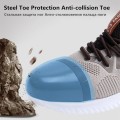 New Men Work Safety Shoes Summer Breathable Men's Shoes Working Steel Toe Anti-Smashing Construction Shoes Work Sneakers Size 47