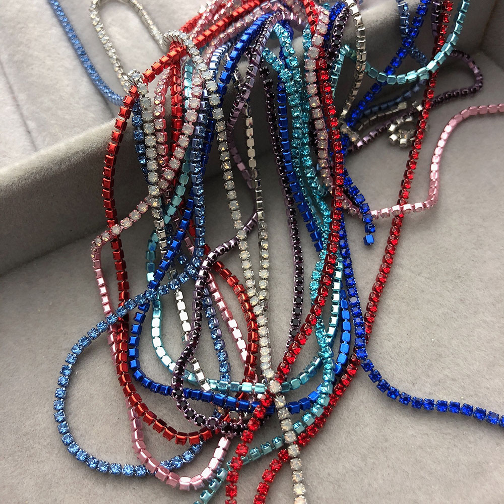 ss6 rhinestone cup chain opal colored base,fashion DIY jewelry crystal trim accessories,high quality opal egg new colors sew on